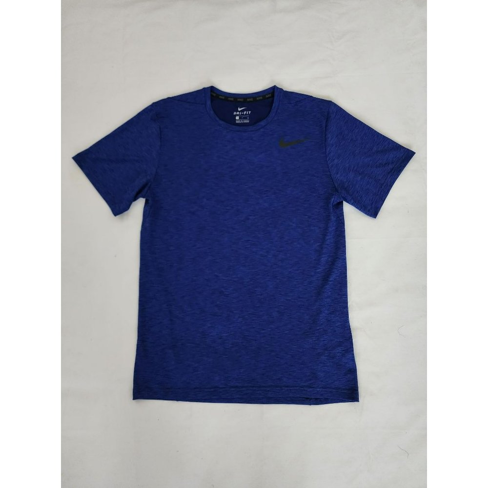 Nike Men's Athletic Dri-Fit Utility Static Short Sleeve Training Tee Blue Small - Picture 2 of 9